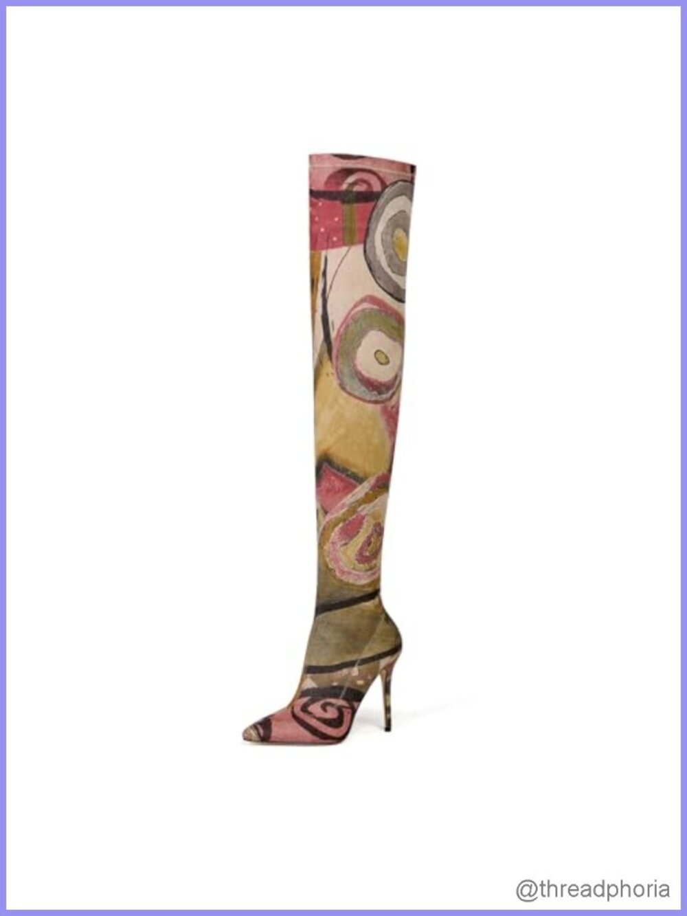 Stretchy Thigh High Stiletto Heeled Boots Pointed Toe Over Knee Zip